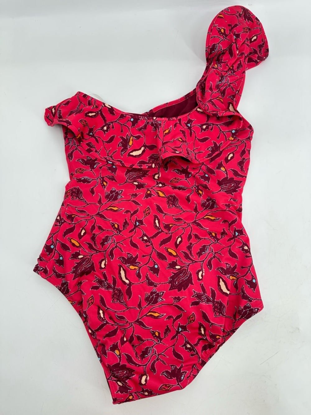 Ulla Johnson Martina One-Shoulder One-Piece Swimsuit Floral Pink Size Small - Picture 4 of 8